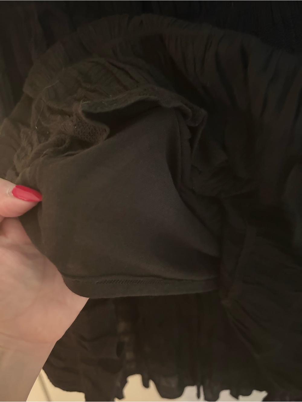Max Studio Black Tiered A-Line Skirt XL - Picture 5 of 9